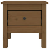 NNEVL Side Table Honey Brown 40x40x39 cm Solid Wood Pine