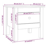 NNEVL Side Table Honey Brown 40x40x39 cm Solid Wood Pine