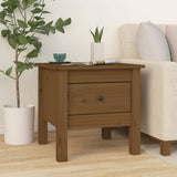 NNEVL Side Table Honey Brown 40x40x39 cm Solid Wood Pine