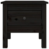 NNEVL Side Tables 2 pcs Black 40x40x39 cm Solid Wood Pine