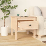 NNEVL Side Table 50x50x49 cm Solid Wood Pine