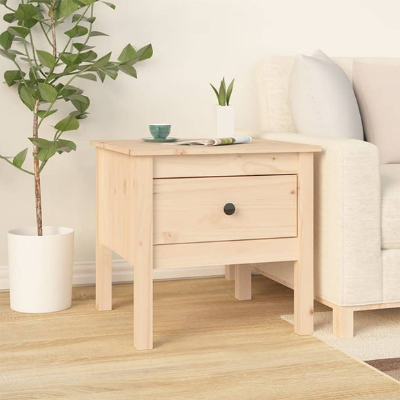 NNEVL Side Table 50x50x49 cm Solid Wood Pine