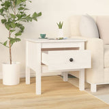 NNEVL Side Tables 2 pcs White 50x50x49 cm Solid Wood Pine