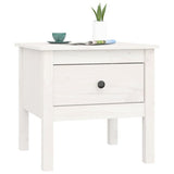 NNEVL Side Tables 2 pcs White 50x50x49 cm Solid Wood Pine