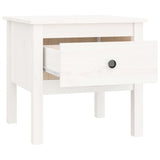 NNEVL Side Tables 2 pcs White 50x50x49 cm Solid Wood Pine