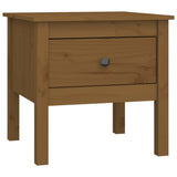 NNEVL Side Table Honey Brown 50x50x49 cm Solid Wood Pine