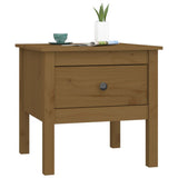 NNEVL Side Table Honey Brown 50x50x49 cm Solid Wood Pine