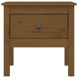 NNEVL Side Table Honey Brown 50x50x49 cm Solid Wood Pine