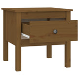 NNEVL Side Table Honey Brown 50x50x49 cm Solid Wood Pine