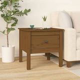 NNEVL Side Table Honey Brown 50x50x49 cm Solid Wood Pine