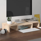 NNEVL Monitor Stand 60x24x10.5 cm Solid Wood Pine