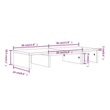 NNEVL Monitor Stand 60x24x10.5 cm Solid Wood Pine