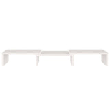 NNEVL Monitor Stand White 60x24x10.5 cm Solid Wood Pine