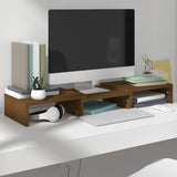NNEVL Monitor Stand Honey Brown 60x24x10.5 cm Solid Wood Pine