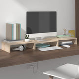 NNEVL Monitor Stand 80x24x10.5 cm Solid Wood Pine