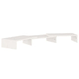 NNEVL Monitor Stand White 80x24x10.5 cm Solid Wood Pine