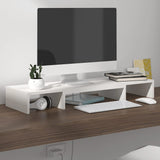 NNEVL Monitor Stand White 80x24x10.5 cm Solid Wood Pine