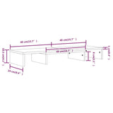 NNEVL Monitor Stand White 80x24x10.5 cm Solid Wood Pine