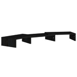 NNEVL Monitor Stand Black 80x24x10.5 cm Solid Wood Pine
