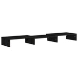 NNEVL Monitor Stand Black 80x24x10.5 cm Solid Wood Pine