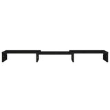 NNEVL Monitor Stand Black 80x24x10.5 cm Solid Wood Pine