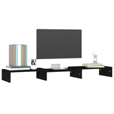 NNEVL Monitor Stand Black 80x24x10.5 cm Solid Wood Pine