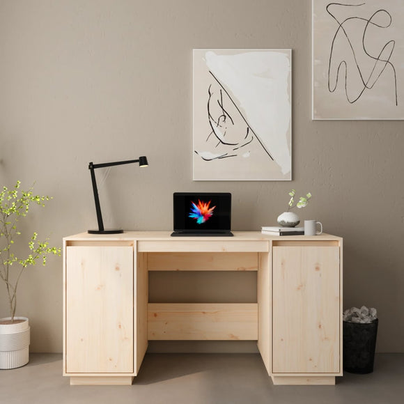 NNEVL Desk 140x50x75 cm Solid Wood Pine