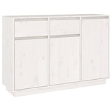 NNEVL Sideboard White 110x34x75 cm Solid Wood Pine