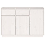 NNEVL Sideboard White 110x34x75 cm Solid Wood Pine