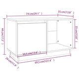 NNEVL TV Cabinet Honey Brown 74x35x44 cm Solid Wood Pine