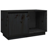 NNEVL TV Cabinet Black 74x35x44 cm Solid Wood Pine