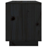 NNEVL TV Cabinet Black 74x35x44 cm Solid Wood Pine