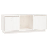 NNEVL TV Cabinet White 110.5x35x44 cm Solid Wood Pine