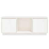 NNEVL TV Cabinet White 110.5x35x44 cm Solid Wood Pine