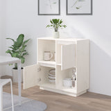 NNEVL Sideboard White 74x35x80 cm Solid Wood Pine