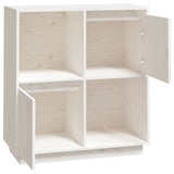 NNEVL Sideboard White 74x35x80 cm Solid Wood Pine