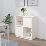 NNEVL Sideboard White 74x35x80 cm Solid Wood Pine