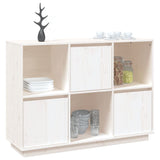 NNEVL Sideboard White 110.5x35x80 cm Solid Wood Pine