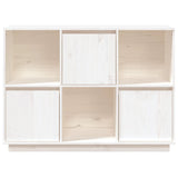 NNEVL Sideboard White 110.5x35x80 cm Solid Wood Pine