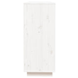 NNEVL Sideboard White 110.5x35x80 cm Solid Wood Pine