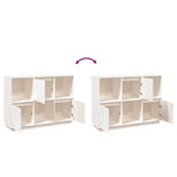 NNEVL Sideboard White 110.5x35x80 cm Solid Wood Pine