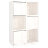 NNEVL Highboard White 74x35x117 cm Solid Wood Pine