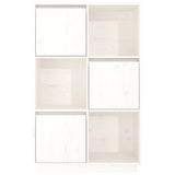NNEVL Highboard White 74x35x117 cm Solid Wood Pine
