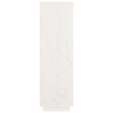 NNEVL Highboard White 74x35x117 cm Solid Wood Pine