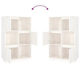 NNEVL Highboard White 74x35x117 cm Solid Wood Pine