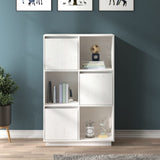 NNEVL Highboard White 74x35x117 cm Solid Wood Pine