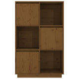 NNEVL Highboard Honey Brown 74x35x117 cm Solid Wood Pine