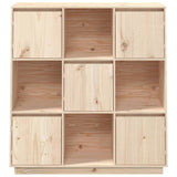 NNEVL Highboard 110.5x35x117 cm Solid Wood Pine