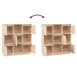 NNEVL Highboard 110.5x35x117 cm Solid Wood Pine