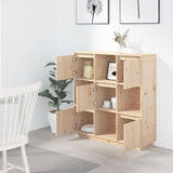 NNEVL Highboard 110.5x35x117 cm Solid Wood Pine